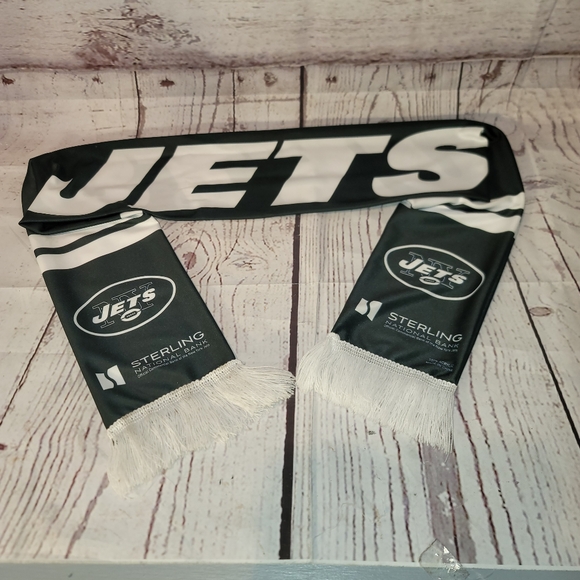 JETS Game Scarve 62" Long with Fringes - Picture 2 of 4